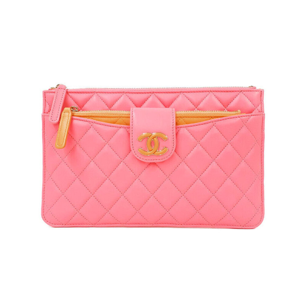 CHANEL Matelasse Pouch Clutch Bag